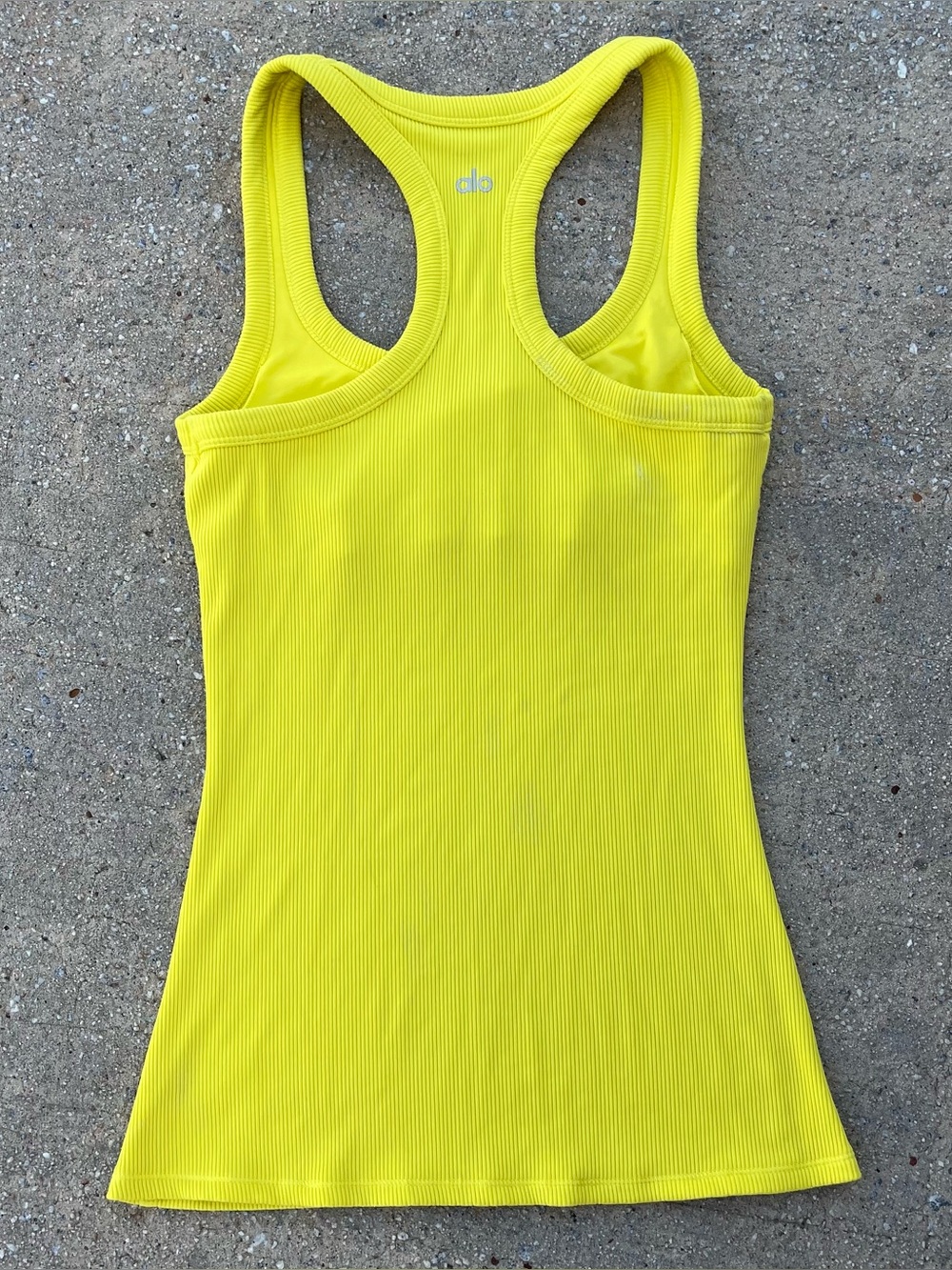 Alo yoga ribbed tanktop yellow S